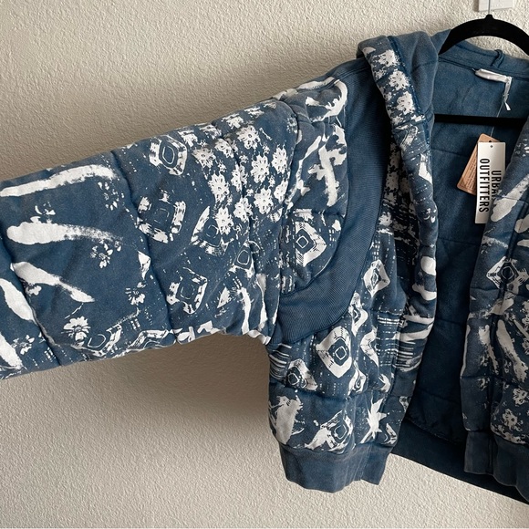 Urban Outfitters UO Hooded Sweatshirt Cardigan Top Dolman Oversized Coat M - Picture 6 of 9